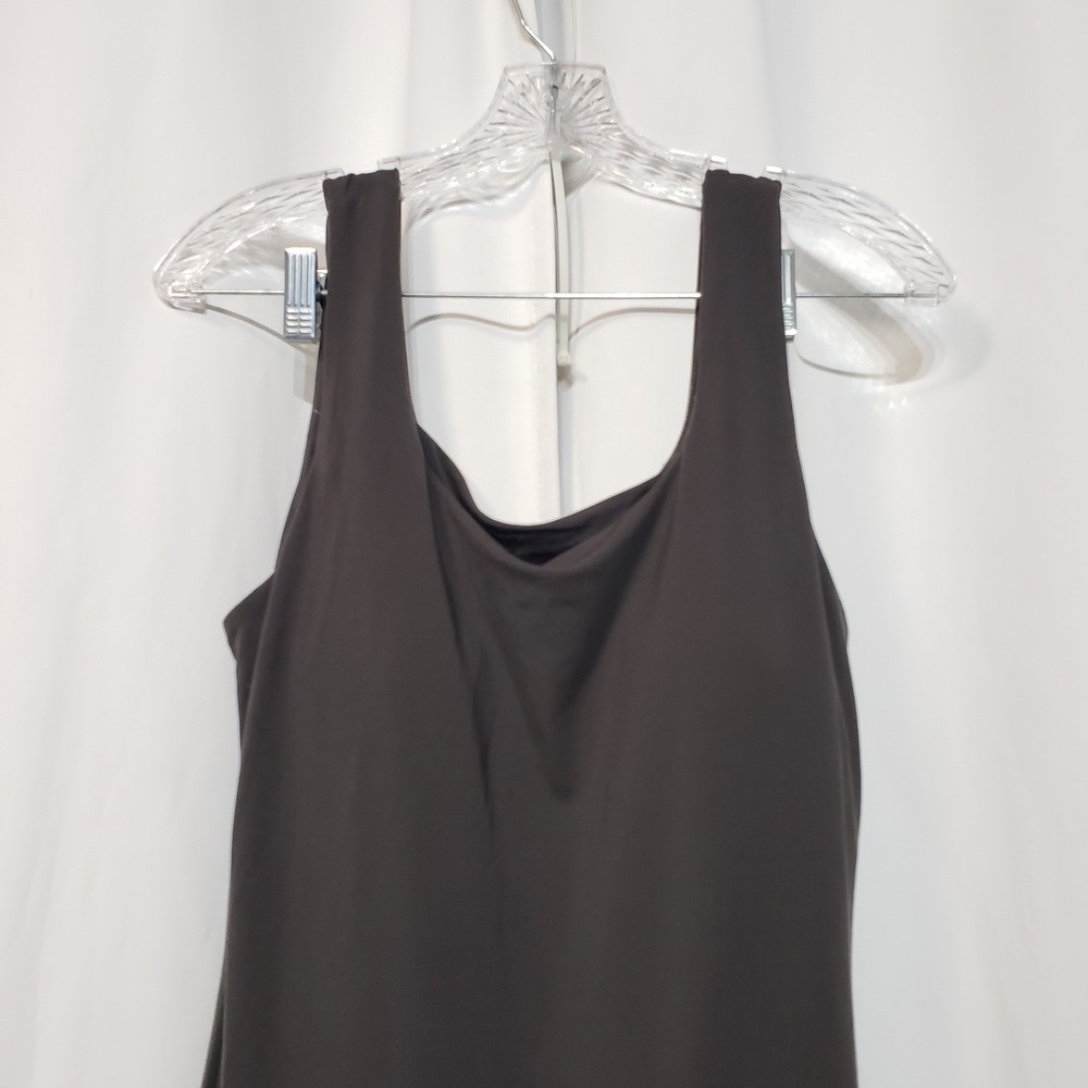 OGL Maxi Dress Black Square Neck with Built-in Bra NWT Size L - Picture 2 of 6